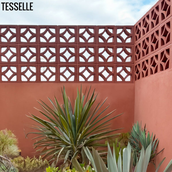Rotary Quince Breeze Block Garden Backdrop