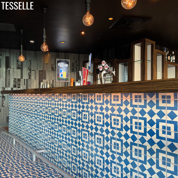 Bolton Cobalt 8" Square Cement Tile
