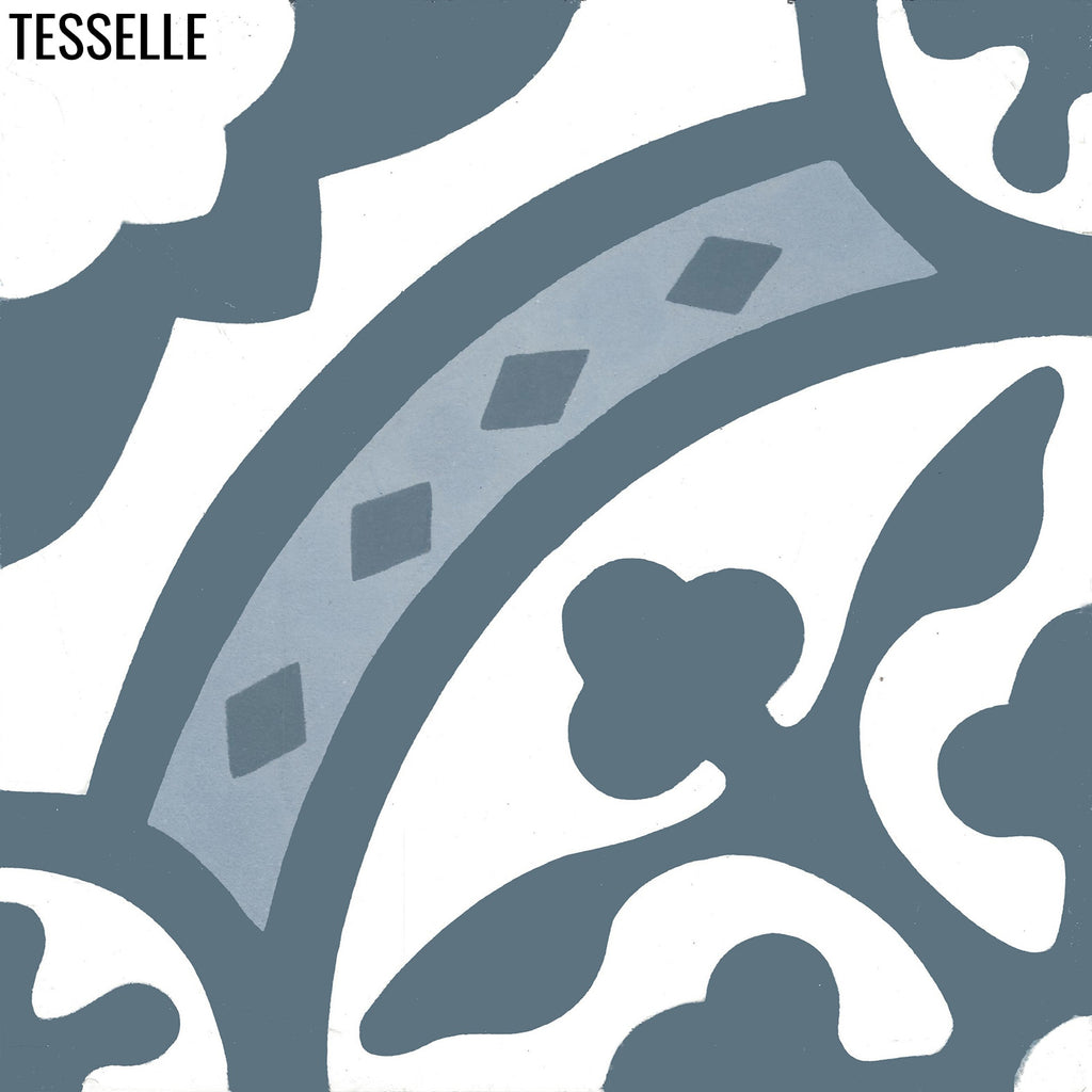 Chrono Ocean 8" Square Cement Tile
