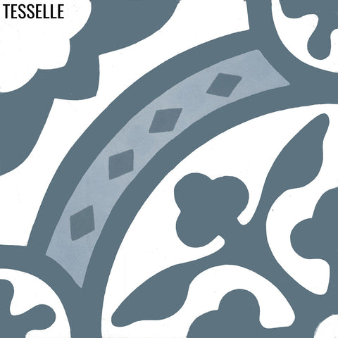 Chrono Ocean 8" Square Cement Tile
