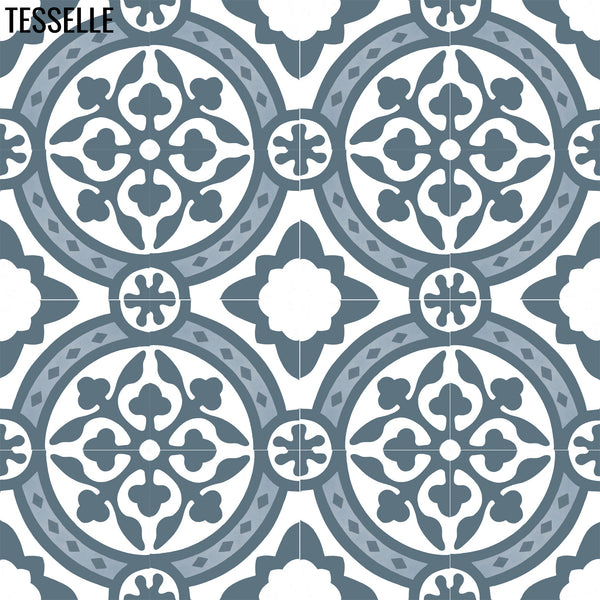 Chrono Ocean 8" Square Cement Tile R