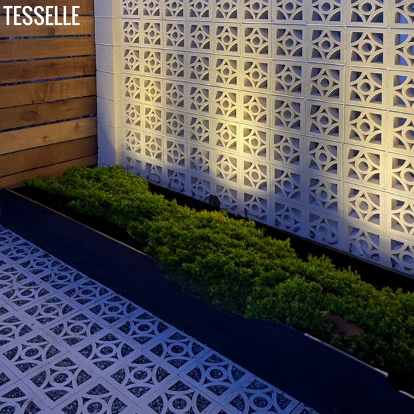 Starlight White 7.5" Cement Breeze Block