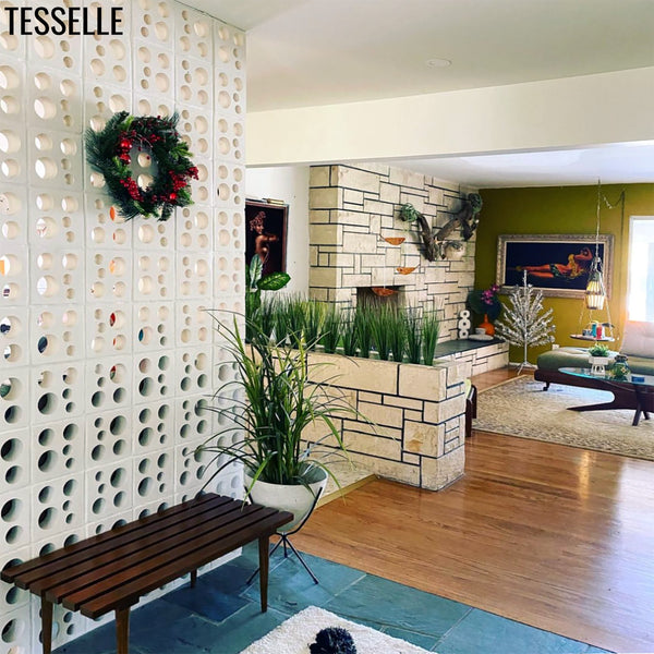 Circlet White 7.5" Cement Breeze Block