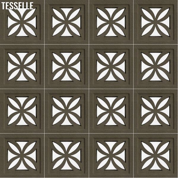 Clover Grey 7.5" Cement Breeze Block 1