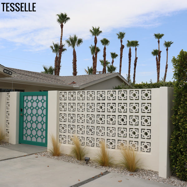 Wall made from Concentric Cement Breeze Blocks