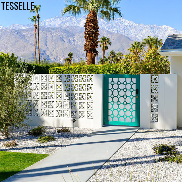 Concentric White 11.4" Cement Breeze Block