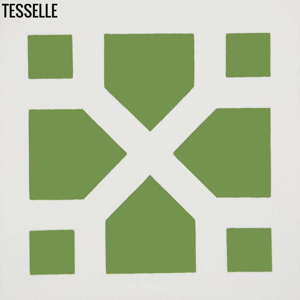 Zephyr Crossing Basil 8" Square Cement Tile
