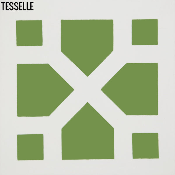 Zephyr Crossing Basil 8" Square Cement Tile
