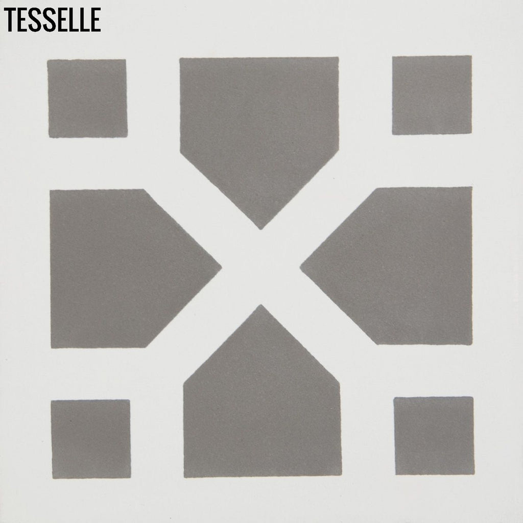 Zephyr Crossing Slate 8" Square Cement Tile