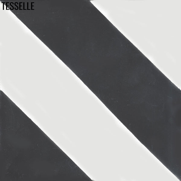 Lisbon Preta 8" Square Cement Tile