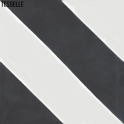 Lisbon Preta 8" Square Cement Tile