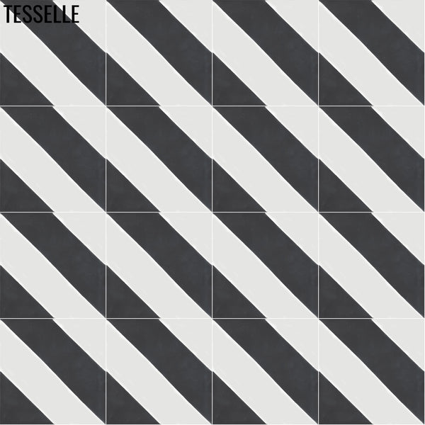 Lisbon Preta 8" Square Cement Tile 3