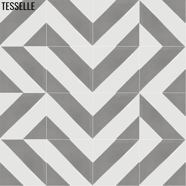 Lisbon Cinza 8" Square Cement Tile 3