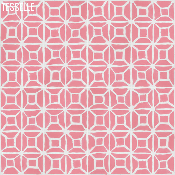 Durell Watermelon 8" Square Cement Tile by Trina Turk R2