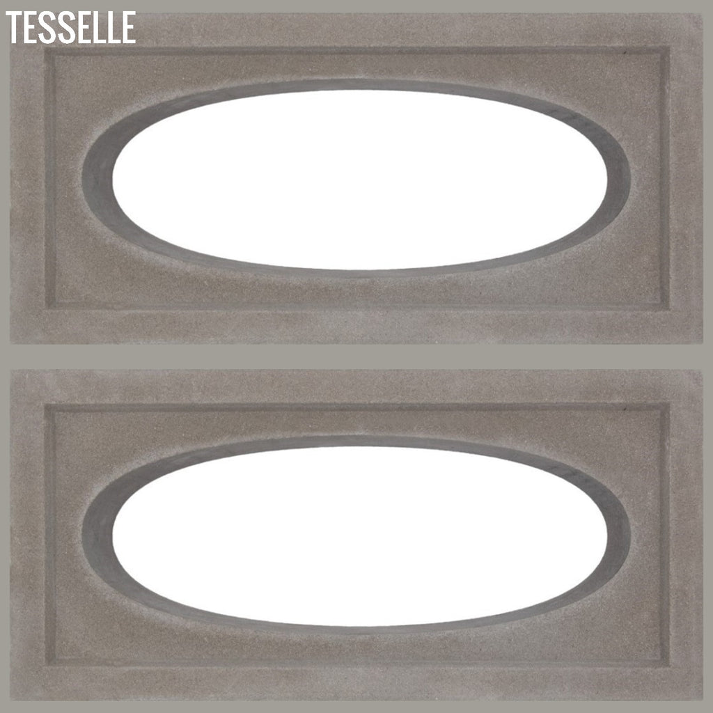 Ellipse Grey 15.4" x 7.5" Breeze Blocks by Shag 2 blocks
