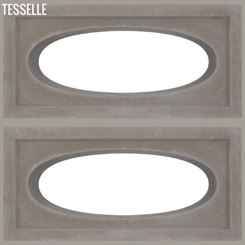 Ellipse Grey 15.4" x 7.5" Breeze Blocks by Shag 2 blocks
