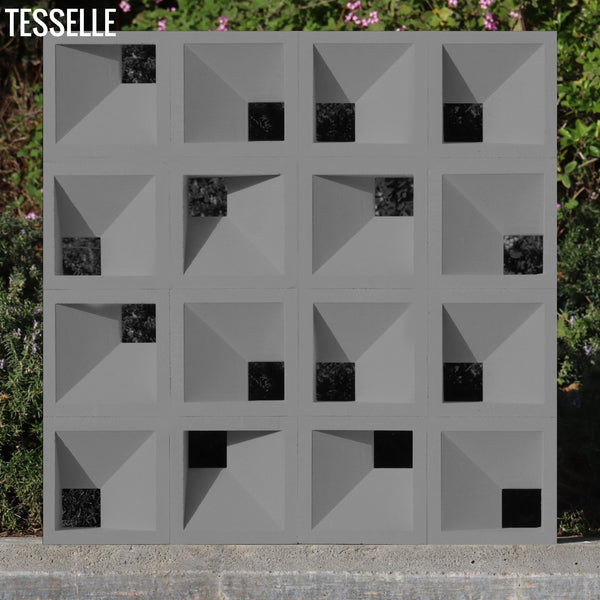 Glimmer Dimensional Grey 7.5" Cement Breeze Block 3