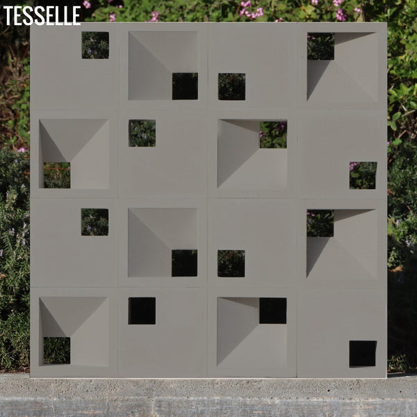 Glimmer Dimensional Grey 7.5" Cement Breeze Block 2