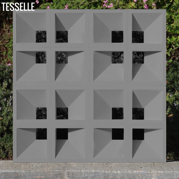 Glimmer Dimensional Grey 7.5" Cement Breeze Block 1