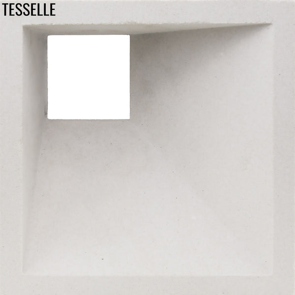 Glimmer Dimensional White 7.5" Cement Breeze Block