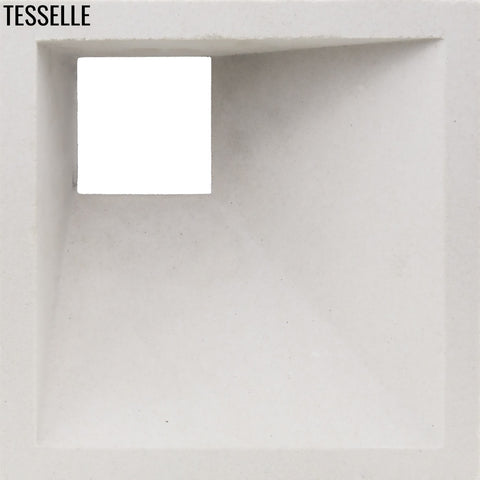 Glimmer Dimensional White 7.5" Cement Breeze Block