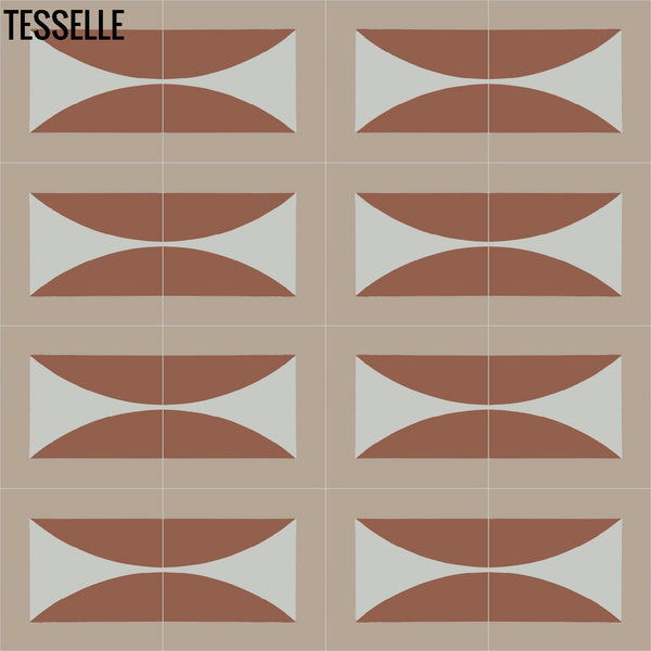 Hedge Twilight 8" Square Cement Tile by Jim Isermann Layout 3