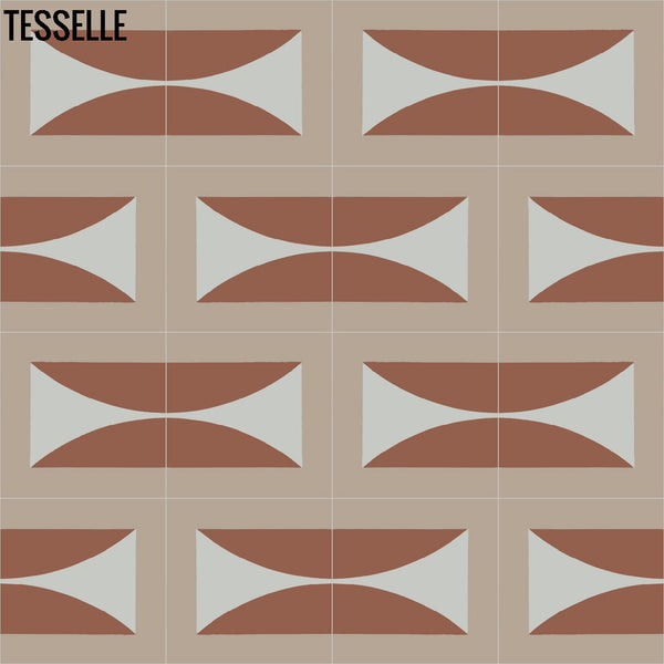 Hedge Twilight 8" Square Cement Tile by Jim Isermann Layout 2