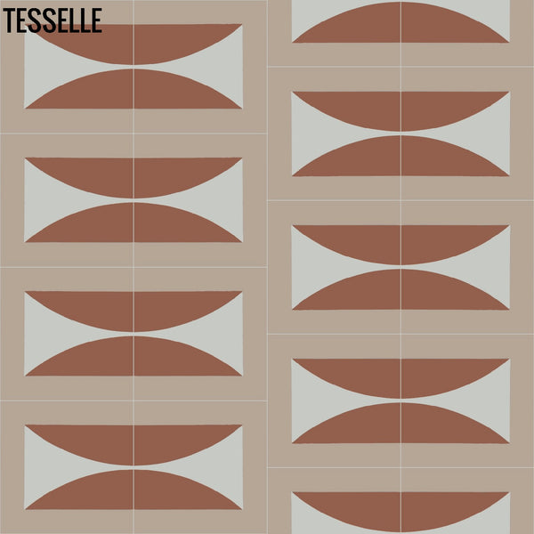 Hedge Twilight 8" Square Cement Tile by Jim Isermann Layout 1
