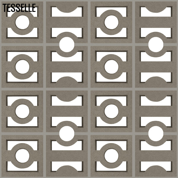 High + Low Beam Grey 7.5" Cement Breeze Blocks by Karin Jeske