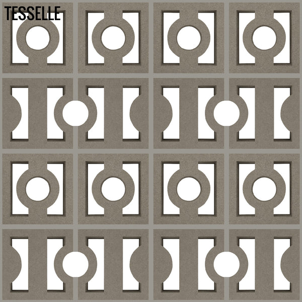 High + Low Beam Grey 7.5" Cement Breeze Blocks by Karin Jeske