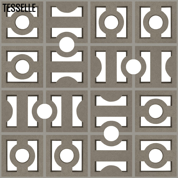 High + Low Beam Grey 7.5" Cement Breeze Blocks by Karin Jeske