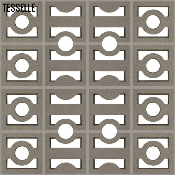 High + Low Beam Grey 7.5" Cement Breeze Blocks by Karin Jeske