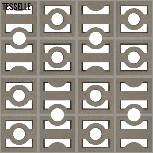 High + Low Beam Grey 7.5" Cement Breeze Blocks by Karin Jeske