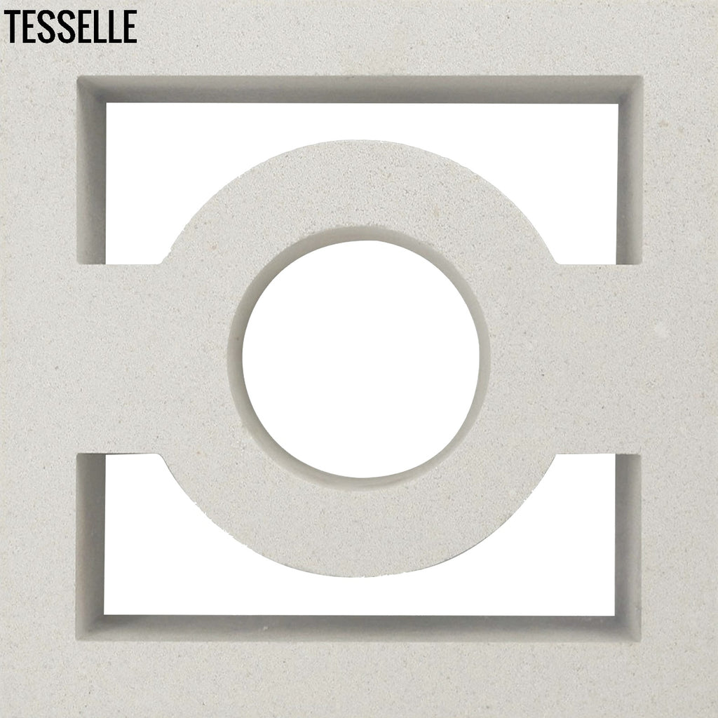 High Beam White 7.5" Cement Breeze Block by Karin Jeske