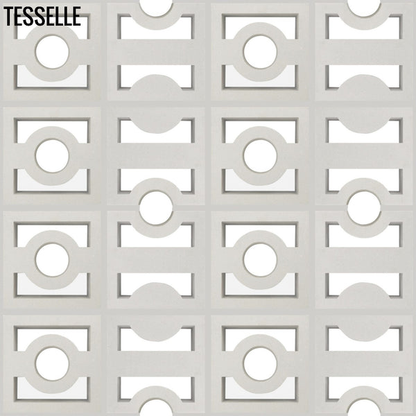 High + Low Beam White 7.5" Cement Breeze Blocks by Karin Jeske R