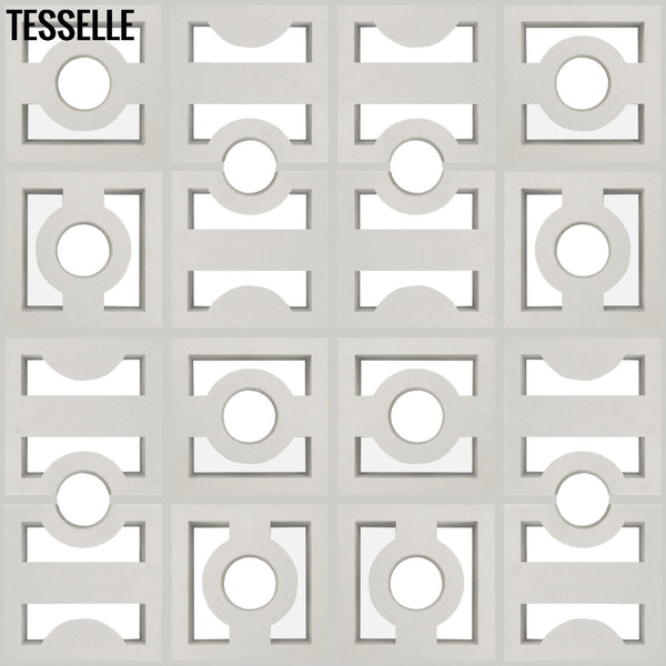 High + Low Beam White 7.5" Cement Breeze Blocks by Karin Jeske R4