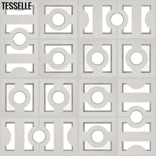 High + Low Beam White 7.5" Cement Breeze Blocks by Karin Jeske