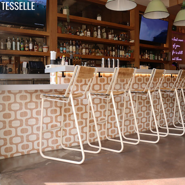 Ipanema Laranja 8" Square Terrazzo Cement Tile