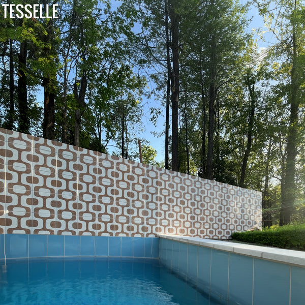 Ipanema Laranja 8" Square Terrazzo Cement Tile