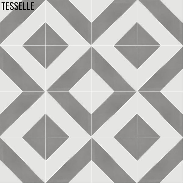 Lisbon Cinza 8" Square Cement Tile 4