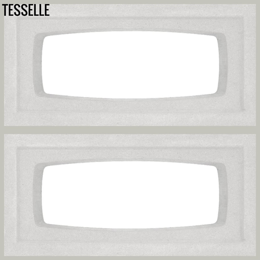 Lozenge White 15.4" x 7.5" Breeze Blocks by Shag 2 blocks