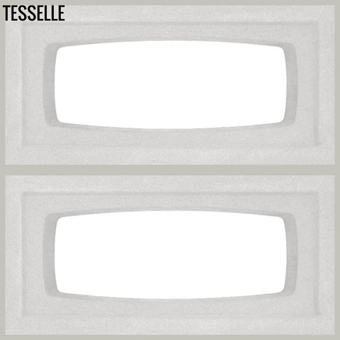 Lozenge White 15.4" x 7.5" Breeze Blocks by Shag 2 blocks