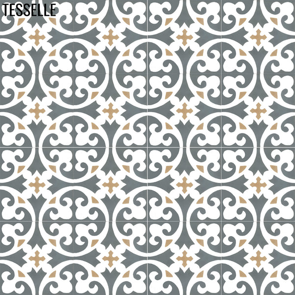 Matera Cloud 8" Square Cement Tile R