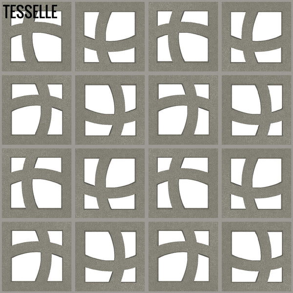 New Wave Grey 11.4" Cement Breeze Block by Minty Layout 1