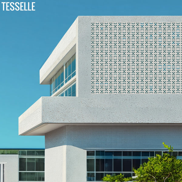 High + Low Beam White 7.5" Cement Breeze Blocks by Karin Jeske