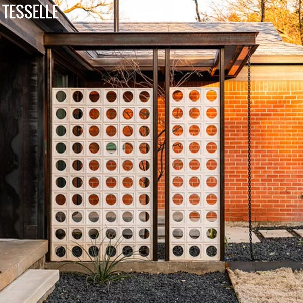 Orb Breeze Blocks with red brick house