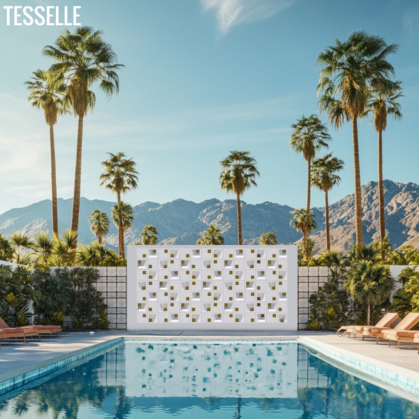 Glimmer Breeze Blocks at pool