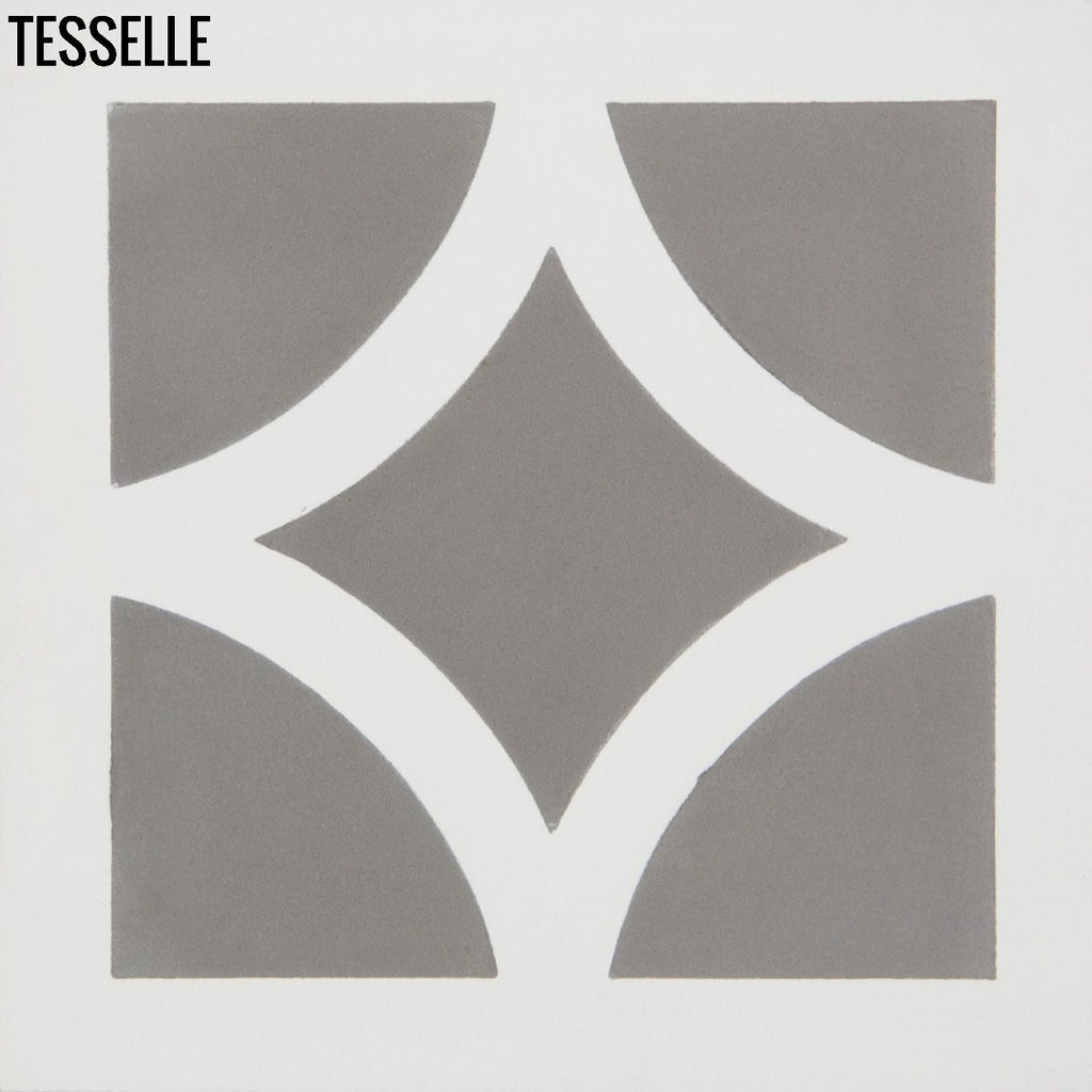 Zephyr Rotary Slate 8" Square Cement Tile
