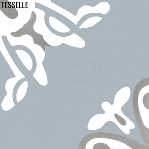 Salamanca Bellflower 8" Square Cement Tile