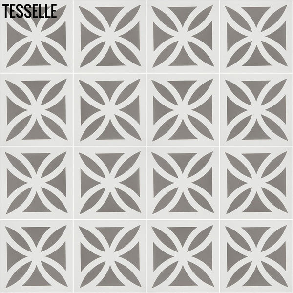Zephyr Shamrock Slate 8" Square Cement Tile 4x4